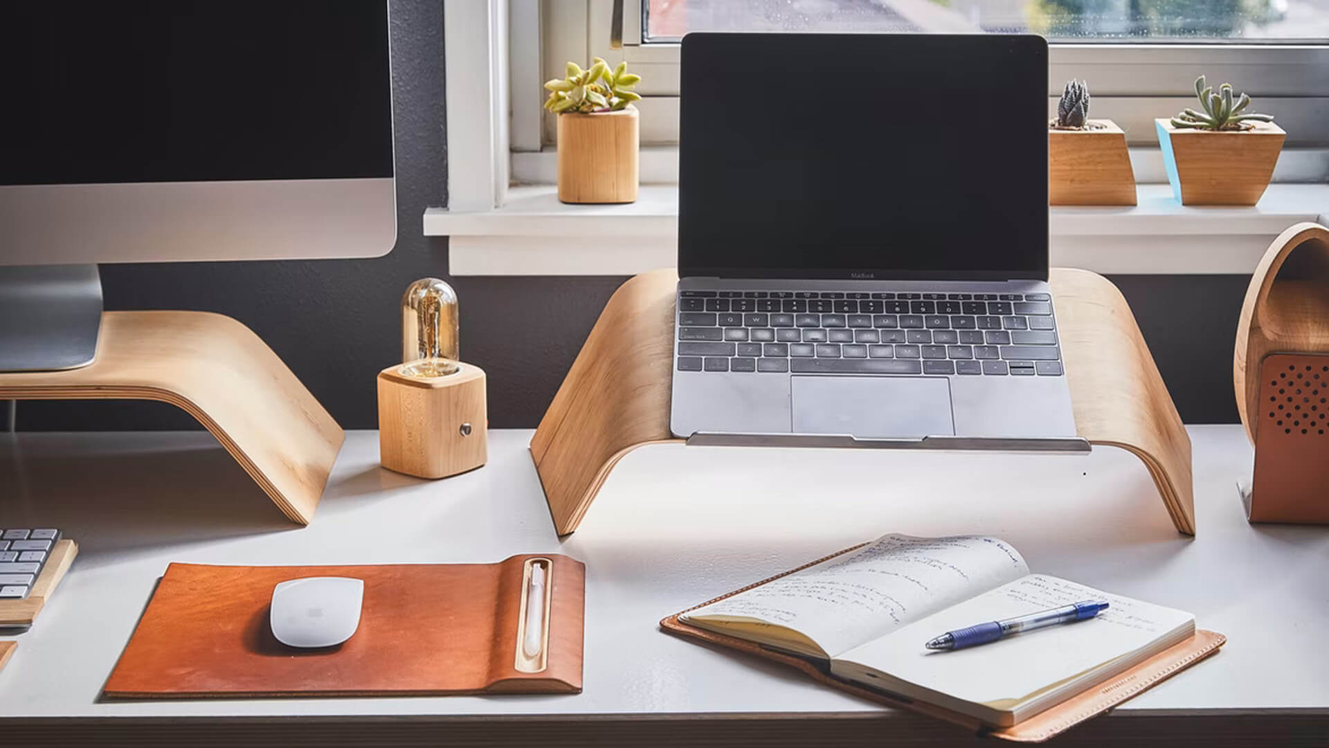 Chic office desk setup